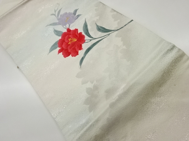 リサイクル　枝花模様織出し名古屋帯